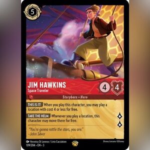 Disney Lorcana Jim Hawkins Space Traveler Legendary Card 109/204 EN 3 Non Foil